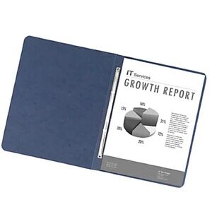Pressboard Side Bound Report Binders with fasteners dark blue set of 8